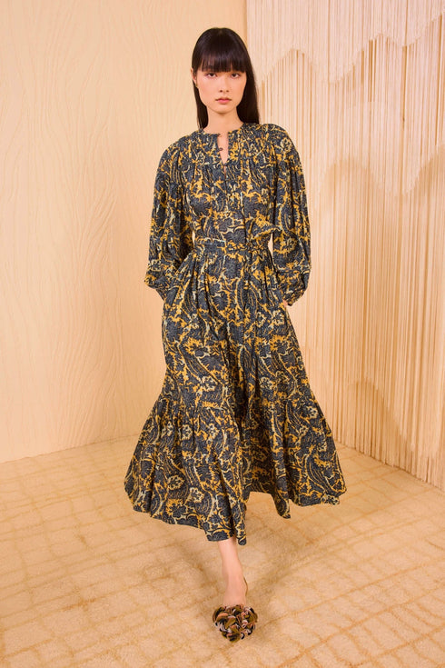ULLA JOHNSON SERAPHINA LONG SLEEVE DRESS